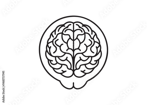 Mental Health Design, Mental Brain Silhouette Vector
