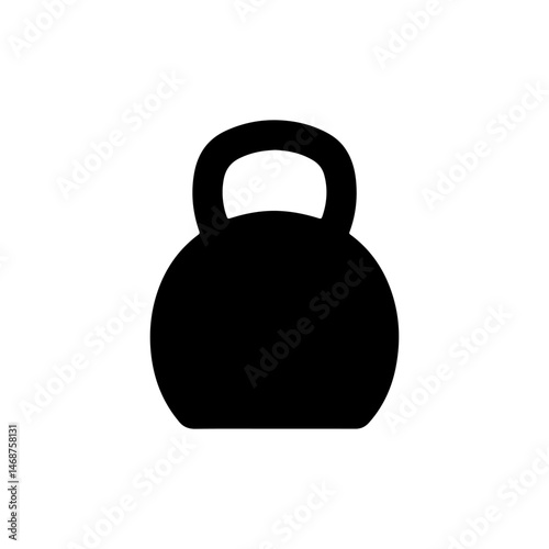 Black Weight scale silhouette vector flat illustration on white background.