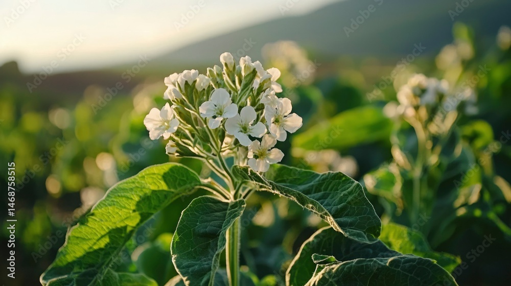 Close-up of white flowers in a field