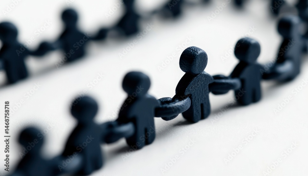 Connected figures in a chain