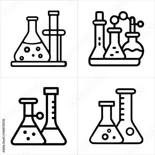 laboratory icon set
