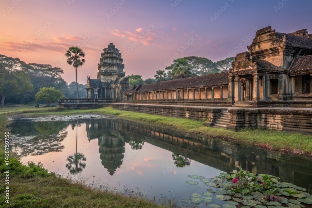 Angkor Wat Temple Reflection at Sunrise Angkor Wat Temple Reflection at Sunrise
