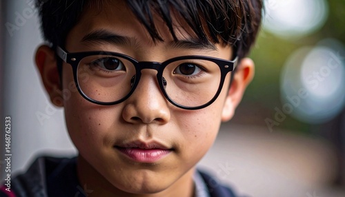 メガネをかけている男の子