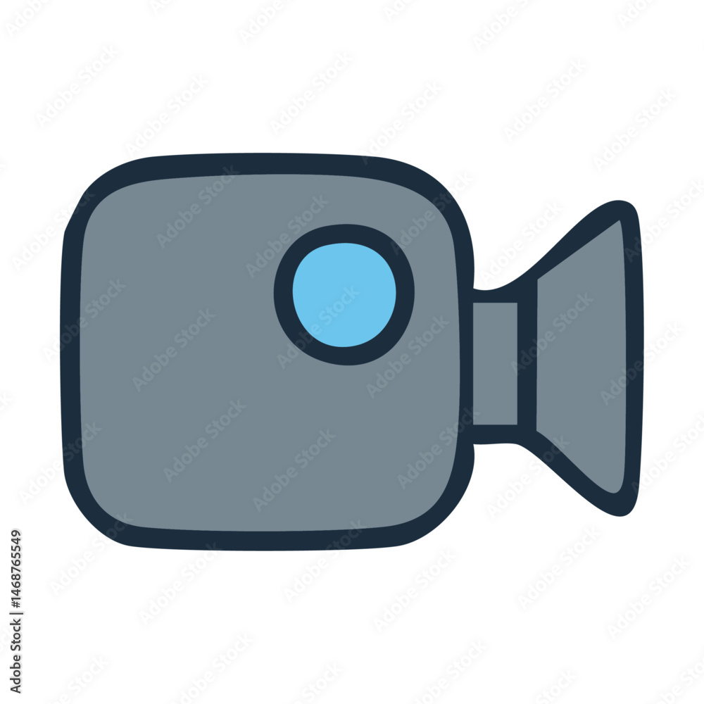 Naklejka premium Camcorder Icon - Video Recording Device Vector