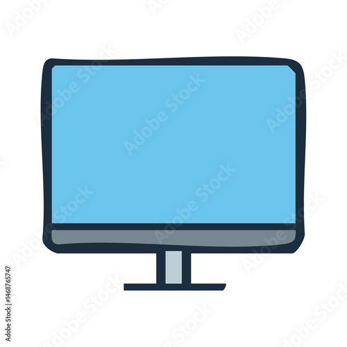 Monitor Icon - Display Screen and Tech Vector