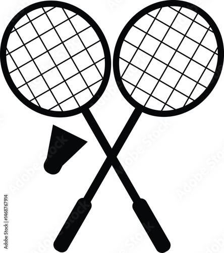 Big set of black vector silhouette paddle tennis player isolated on white