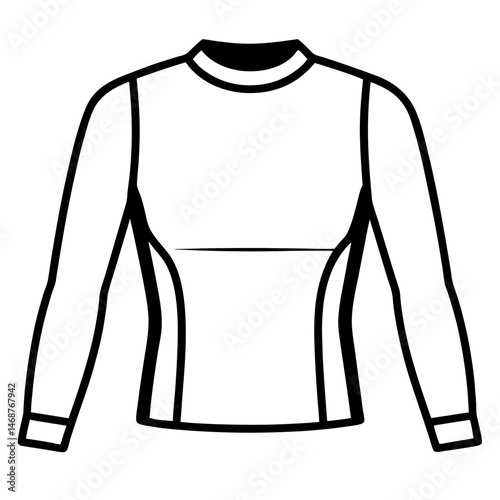 Minimal Rash Guard Vector on White Background