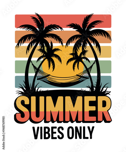 Wallpaper Mural Summer Vibes Only – Tropical Hammock Torontodigital.ca