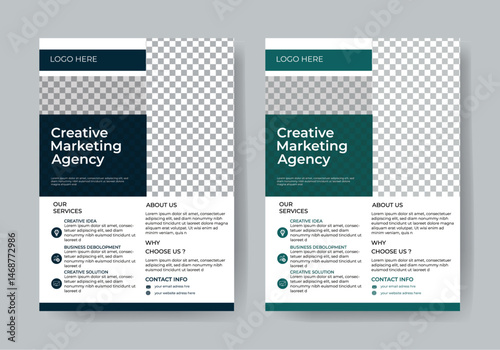 corporate modern professional business flyer design with different color clen and attractive design .