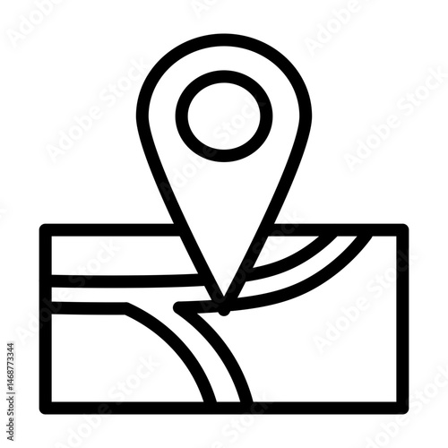 Land Plot Vector Line Icon Design