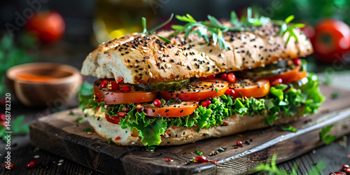 Gourmet Sandwich Visuals by Nutritional Experts, High-Resolution Sandwiches with Expert Dietary Plans, Culinary Sandwich Creations by Diet Specialists