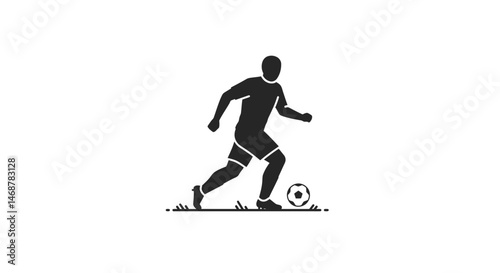 Fotografie Silhouette of a person stepping forward with foot and leg visible