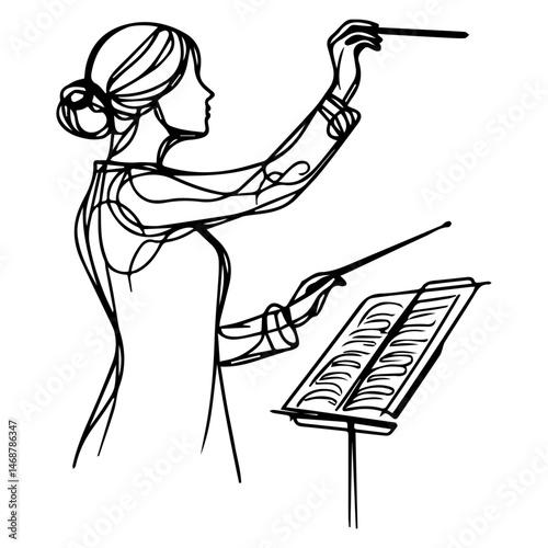 Orchestra Conductor Illustration