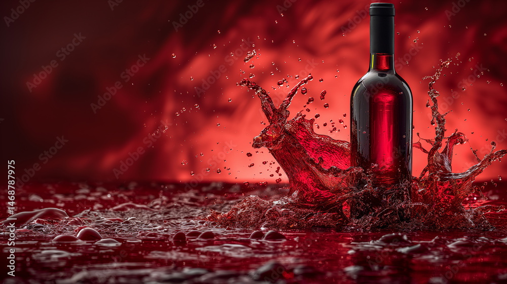 Fototapeta premium Pasión en Cada Gota: El Arte del Vino Rojo