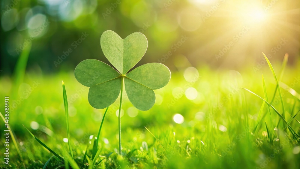 Clover leaf cut out on green background, outdoor, nature, outdoor, nature, botanical, isolated, foliage, leaf,clover