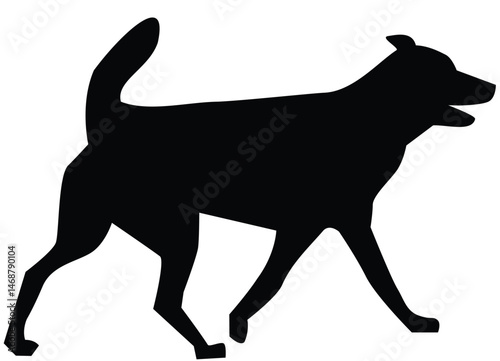 labrador retriever dog breed black silhouette logo