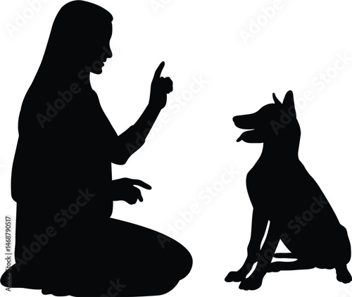labrador retriever dog breed black silhouette logo