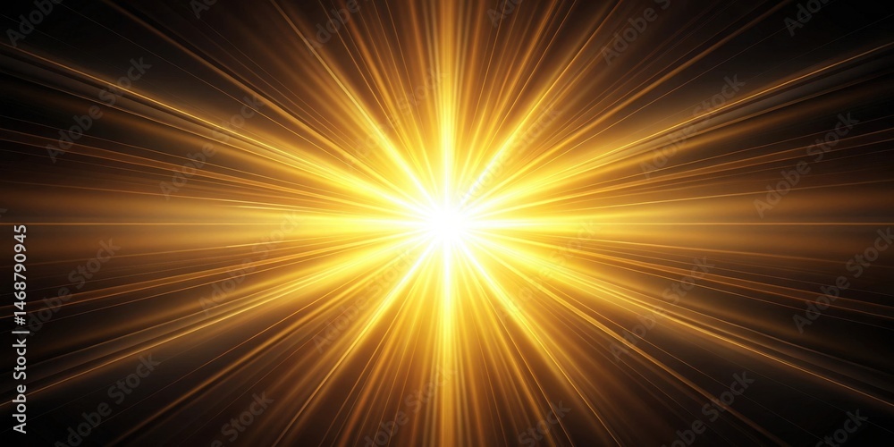 Rays of sunshine illuminating a dark space with vibrant light, light, beam of light
