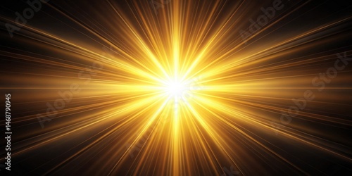 Obraz na płótnie Rays of sunshine illuminating a dark space with vibrant light, light, beam of light w salonie