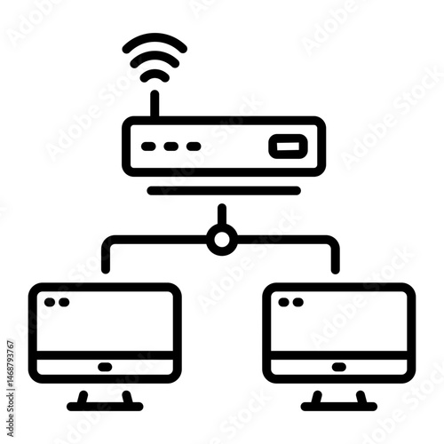 A line style icon of lan