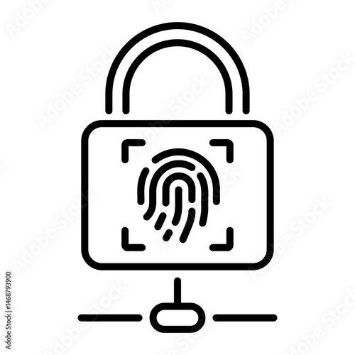 An outline style icon of authentication
