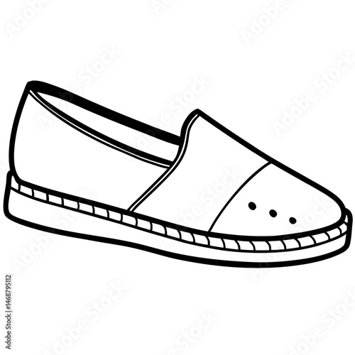 Simple Espadrilles Vector on White