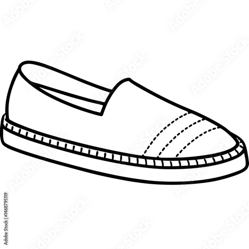 Simple Espadrilles Vector on White
