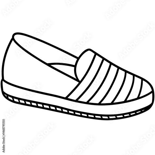 Simple Espadrilles Vector on White