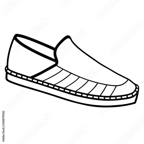 Simple Espadrilles Vector on White