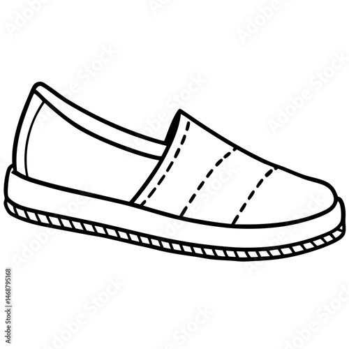 Simple Espadrilles Vector on White