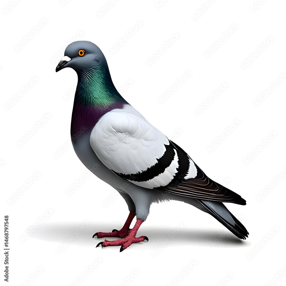 Fototapeta premium 2d Cartoon Pattern Drawing Watercolor many Seagull