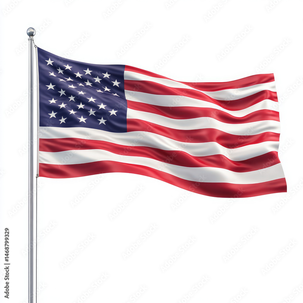 Obraz premium american flag isolated on white