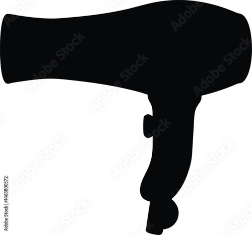 Hair dryer silhouette vector, Hair dryer icon