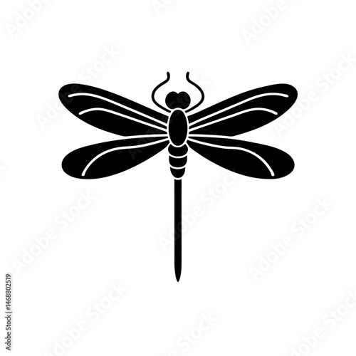 dragonfly icon on white background  .svg