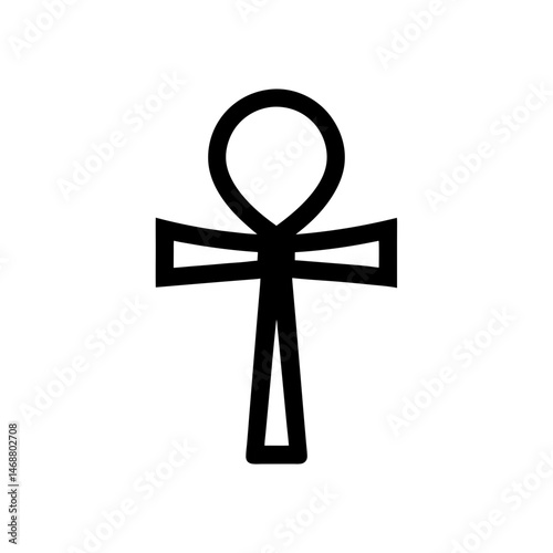 egyptian ankh vector on white background  .svg