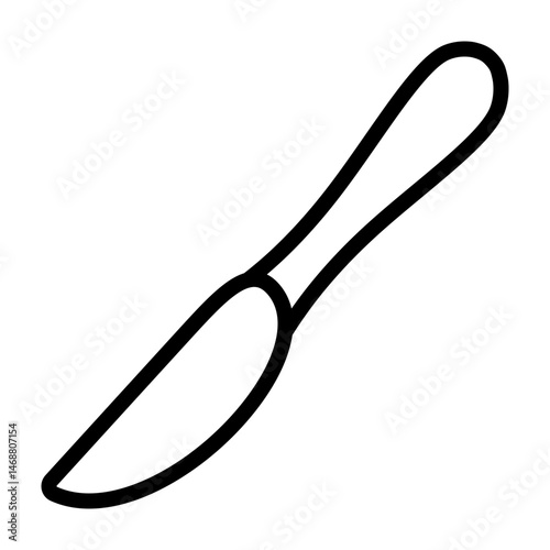 Bread Knife Vector Line Icon Design