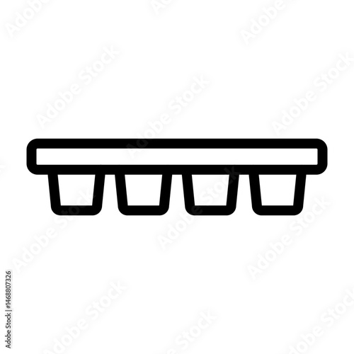 Mufin Molds Vector Line Icon Design