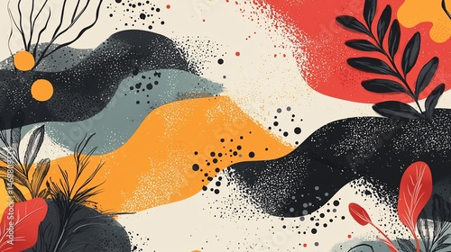 Abstract floral waves background design, perfect for website banners