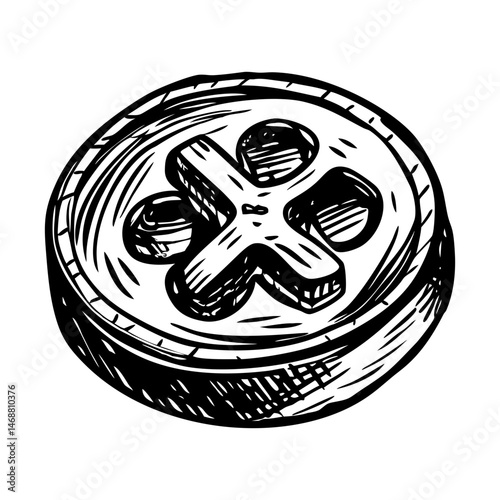 A glyph style icon depicting a digital game token