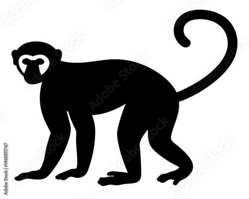  Minimalist Monkey Silhouette Graphic Design