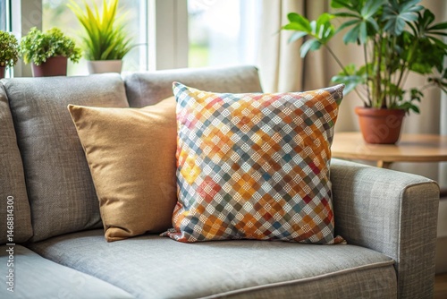 sofa and pillows