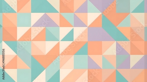 Geometric abstraction with triangles and pastel colors