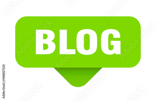 blog sticker. blog sign on transparent background
