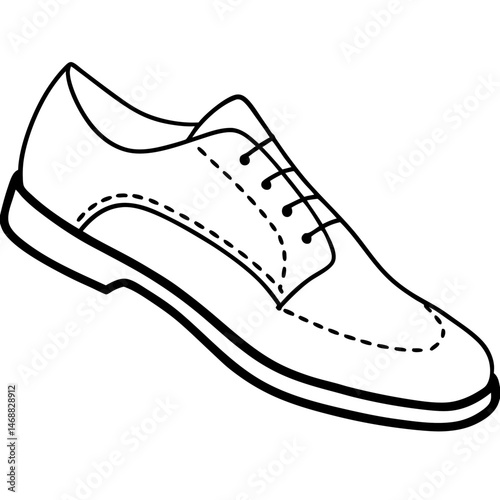 Simple Brogues Vector on White Background