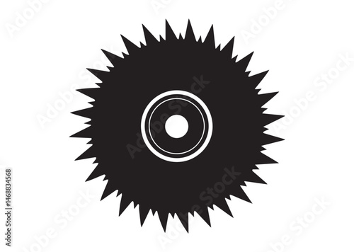 Saw Blade Silhouette Vector