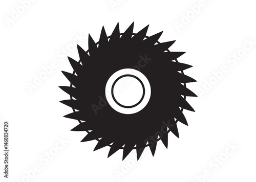 Saw Blade Silhouette Vector