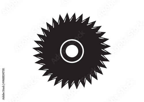 Saw Blade Silhouette Vector