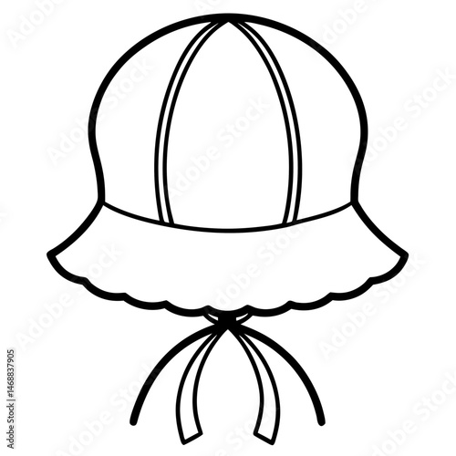 Simple Bonnet Vector on White Background