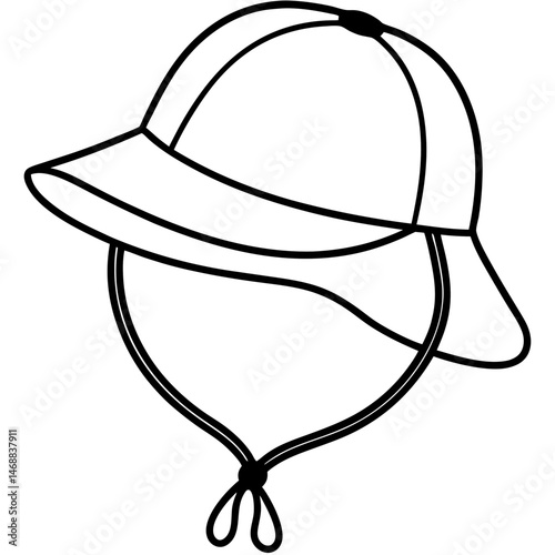 Simple Bonnet Vector on White Background