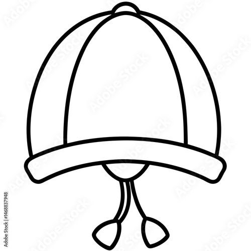 Simple Bonnet Vector on White Background